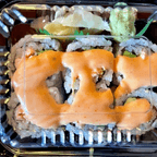 Best Spicy Fried Salmon Maki (Fried salmon, avocado, flying fish roe & scallions) in Marblehead, MA