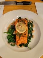 Best Salmon over spinach and beans in Hampton, NJ