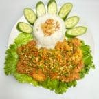 Best Crazy Spicy Smashed Chicken with Steamed Jasmine Rice in Anaheim, CA