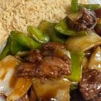 Best C07. Pepper Steak w. Onion (Combination Platter) in Braselton, GA